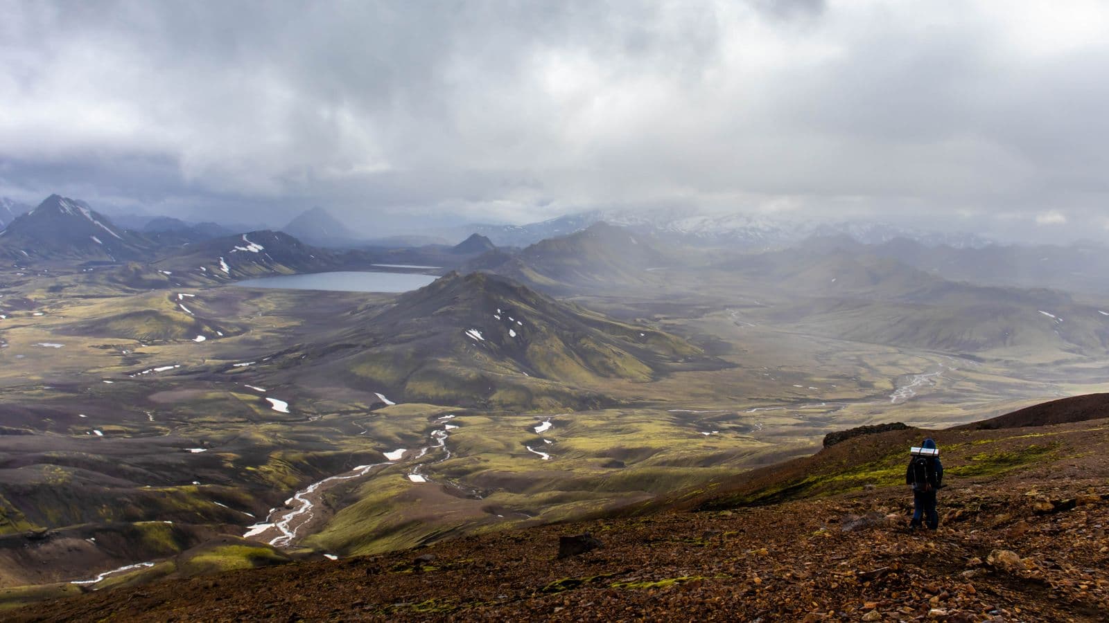 Colourful mountains of Landmannalaugar in the Icelandic highlands in summer
